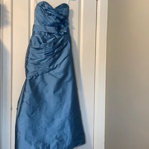 Lazaro bridesmaid dress strapless sweetheart neck